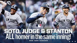 Soto, Judge, and Stanton ALL GO YARD in a wild inning for the Yankees!