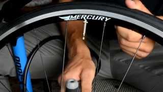 AerGun X-1000 Bike Pump - How to Fill a Bicycle Tire with a Presta Valve