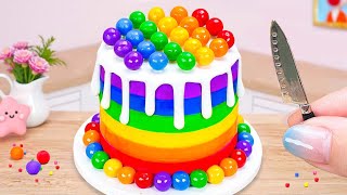 Beautiful Rainbow Melting Chocolate Cake 🌈🍰 Easy Baking Homemade Cake Ideas | Cute Cuisine