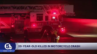 Motorcycle crash leaves 20-year-old dead at I-480 W and Ridge Road