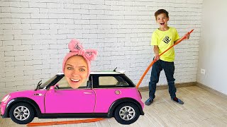 Mark with mom play cars - stories for kids