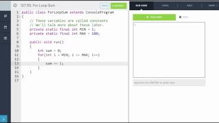 For loop example ap java