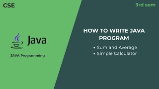 How to Write Java Program | Sum & Average + Simple Calculator Explained
