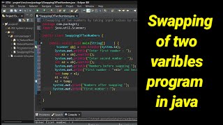 Swapping of two numbers in java by using Scanner class
