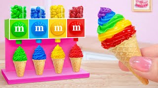 Rainbow Ice Cream 🍦So Yummy Miniature M&M Chocolate Ice Cream Decorating 🍫 Mini