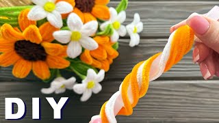 How to Make Pipe Cleaner Sunflower Basket Easy DIY Craft