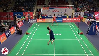 カムバック | 西本拳太 vs シー・ユーチ （SHI Yuqi） | アジア混合団体選手権2017 | バドミントン日本  バドミントン2020