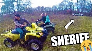 EVADING THE POLICE ON FOURWHEELERS!