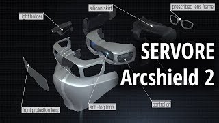 SERVORE Arcshield 2 selbstabdunkelnde Schweißerbrille mit aufsteckbarem Gesichtsschild und HF-Sensor