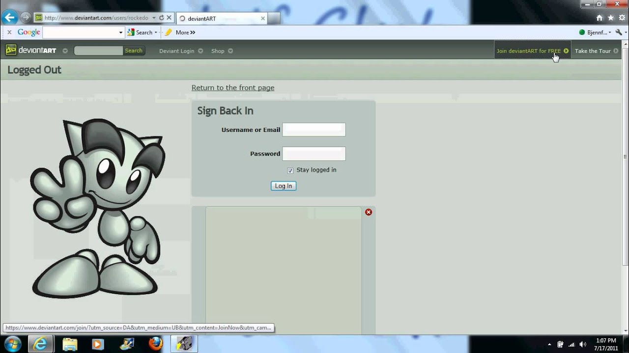 Join Deviantart Youtube