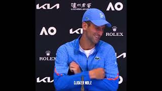 Novak Djokovic "Šta reći? Koju posluku porati?" FUNNY MOMENT