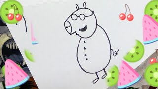 How to draw peppa pig🐷🐖🐷