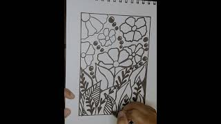 FLOWER ZENTANGLE #art #drawing #sketch #feed #yt #fyp #foryou #fy #youtube #relaxing #subscribe #sub