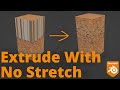 Blender - Extrude without Stretching UV Textures