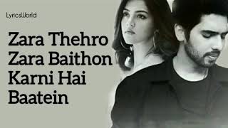 Zara Thehro Lyrics | Armaan Malik, Tulshi Kumar