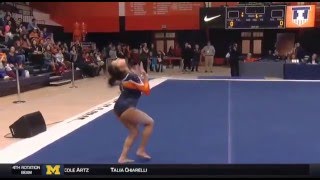 Lizzy Leduc (Illinois-Champaign) 2016 Floor vs Michigan 9.875