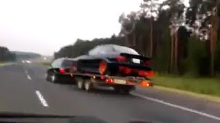 O kurwa! O KURWA!!! 2 x BMW trailer fail.  (COPY)