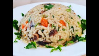 Pilaf de orez cu ciuperci || Cel mai delicios pilaf de post || Little Christiana