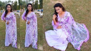 How to design a Party Saree। Make your designer saree at home। ডিজাইনার শাড়ি। Tamanna Nasir।