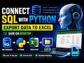 SQL + Python + Excel = Automation 🔥 Export Data to Desktop in 5 Minutes. #Excel #VBA and #SQL