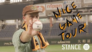 STANCEアンバサダー RUSS POPE ジャイアンツ試合観戦 Nice Game Tour in Japan