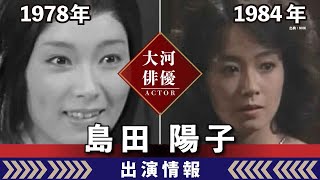 【大河ドラマ】昔の大河にでています・・・【島田陽子さんの全出演情報】