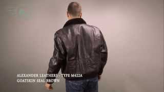 Alexander Leathers   Type M422A   Goatskin Seal Brown