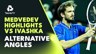 Daniil Medvedev Highlights vs Ilya Ivashka Alternative Angles | Indian Wells 2023