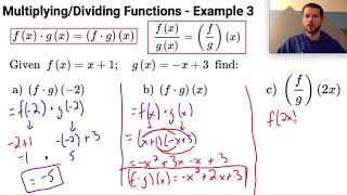 Multiplying and Dividing Functions
