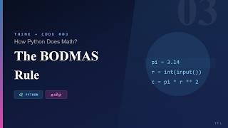 Python Math & BODMAS Explained: Powers, Division & Modulo | The First Loop (Tamil)