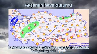 Akşamın Hava Durumu İç Anadolu Sağanak Yağışlı Ve Karadeniz Sağanak Yağışlı Geçebilir ⛈️⛈️