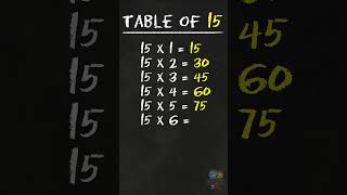 Learn Multiplication - Table Of 15 #table #shorts #tableof15 #education #elearningstudio