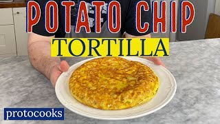 Chef Frank makes Spanish TORTILLA with potato chips