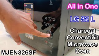 LG 32 L Charcoal Convection Microwave Oven (MJEN326SF, Black) All in One LG Oven Unboxing in Hindi