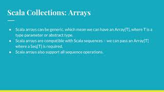 Scala Programming: Collections