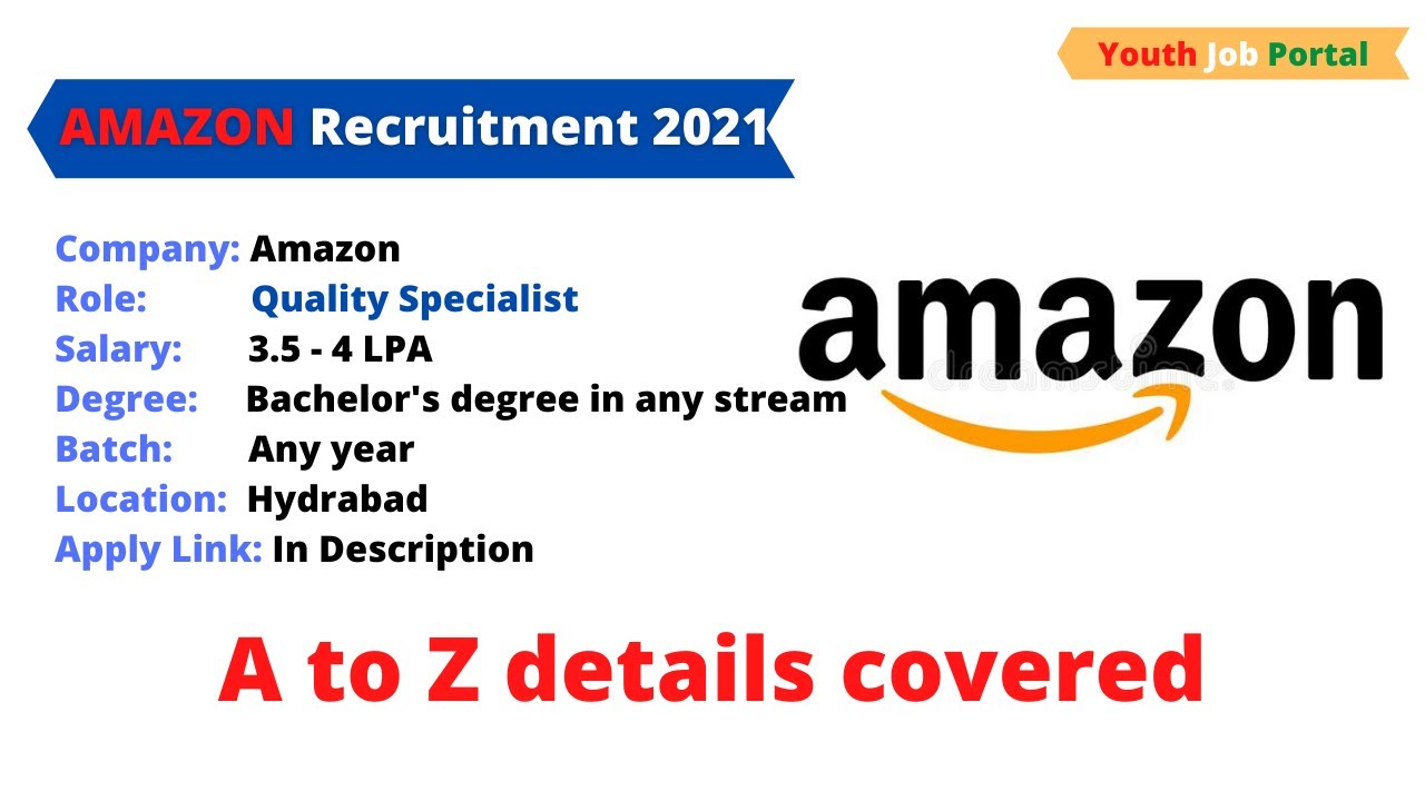 Amazon Recruitment 2021 | Amazon Job Vacancy 2021 Apply Online | Amazon ...