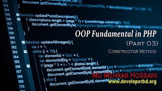 Module 03 : OOP PHP (constructor method )