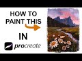 How To Paint With Procreate || Landscape Tutorial || Step By Step