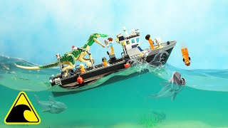 Lego Boats Vs Huge Waves - Sinking Lego Ships - Tsunami Experiment