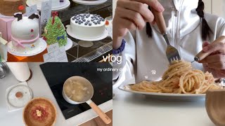 (KR/JP)韓国で働く日本人主婦のvlog☃️簡単でおいしい明太子パスタ🩵たくさん雪が降ったホワイトクリスマス🎄쉽고 맛있는 명란파스타🫶🏻화이트 크리스마스도 출근❄️