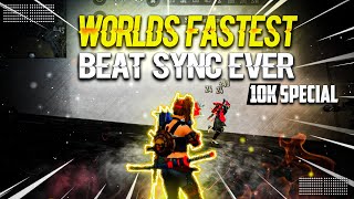 10K Subscribers Special :- World's Fastest Beat Sync Montage Ever | Magenta Riddim Free Fire Montage