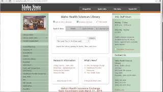 ISU Library Websites- Basics