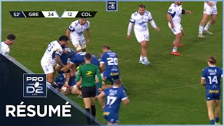 PRO D2 Saison 2024-2025 J12 - Résumé FC Grenoble Rugby - Colomiers Rugby