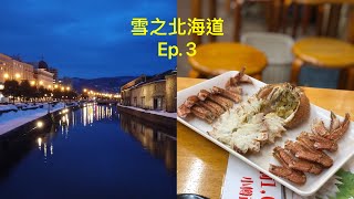 【北海道】(有字幕) 雪之北海道 Ep. 3 札幌~蟹本家松葉蟹~小樽運河~三角市場~毛蟹~遊豚食彩