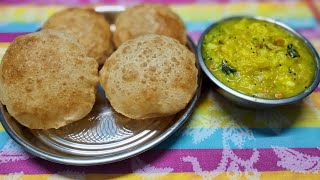 பூரி மற்றும் உருளைக்கிழங்கு மசாலா / How to make a Perfect Poori / Tiffin Recipe in Tamil