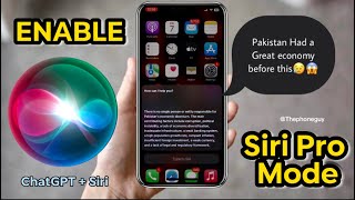 How to Enable Siri Pro Mode on Your iPhone using ChatGPT Shortcut | Activate Siri Pro with ChatGPT
