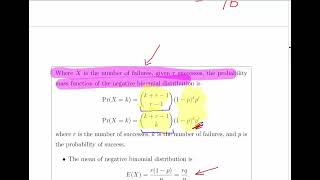 Negative Binomial Worked Example
