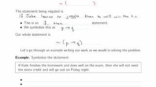 Symbolizing a Complex Statement Example--3 and 4