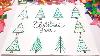 10 Easy Christmas Tree Doodles In 5 Minutes!