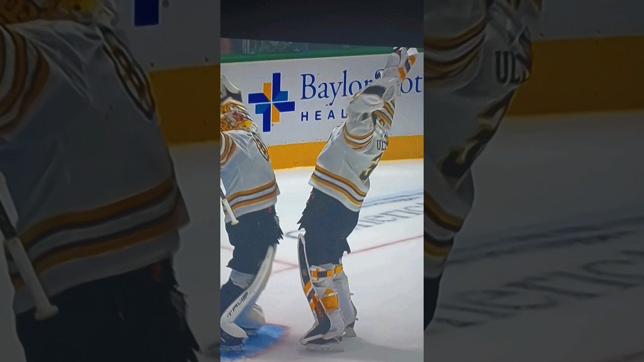 Swayman And Ullmark Goalie Hug Bruins Win 3-2!! 11/6/23 - YouTube